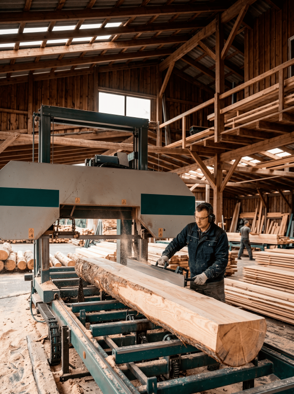 Распиловка пиломатериалов фото